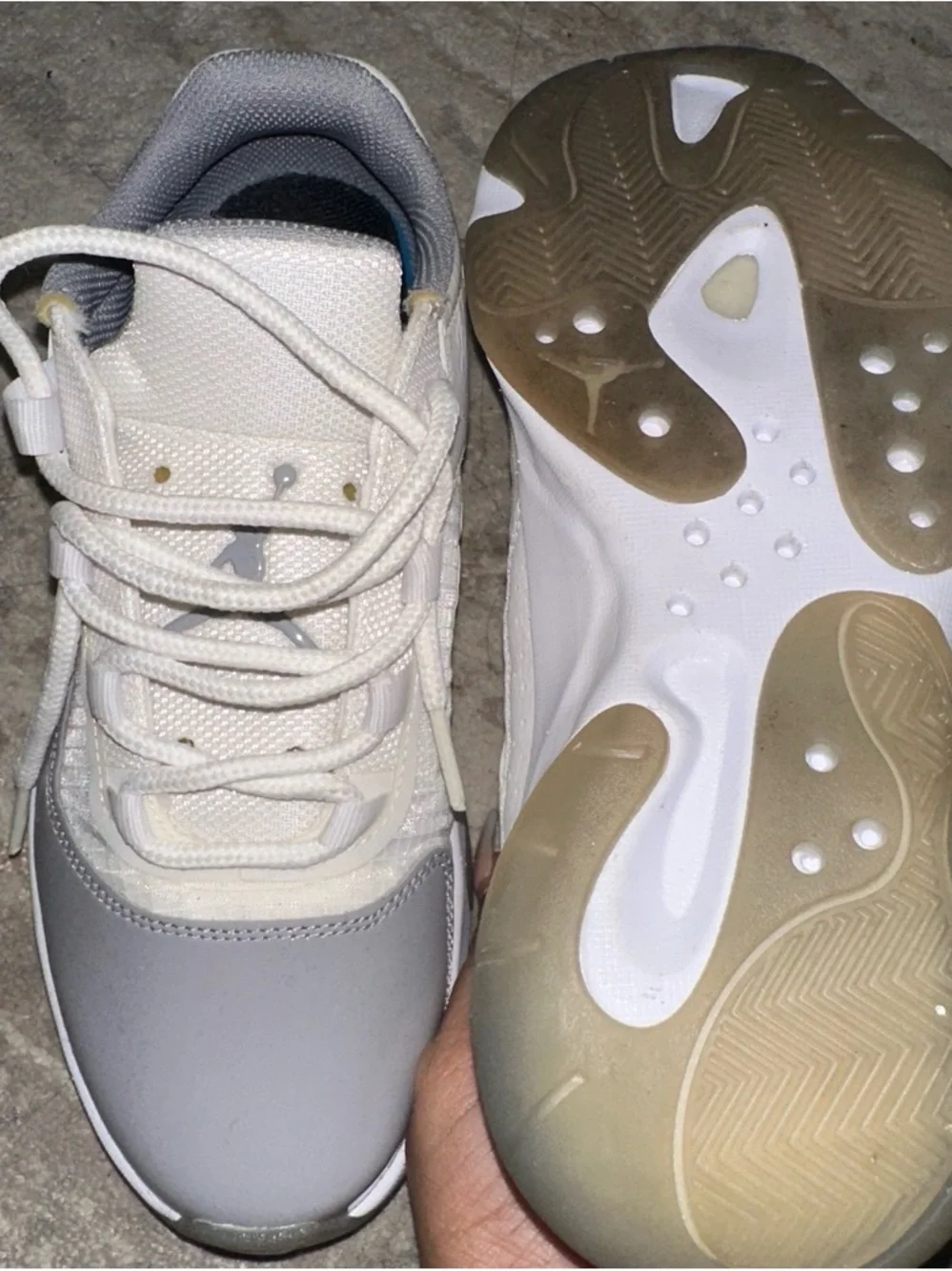 Kids' White and Gray High-Top Basketball Sneakers